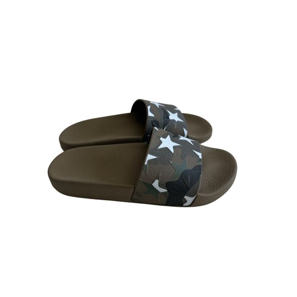 VALENTINO GARAVANI Star Print Camo Pool Slide Sandals Size 38 - Picture 2 of 11